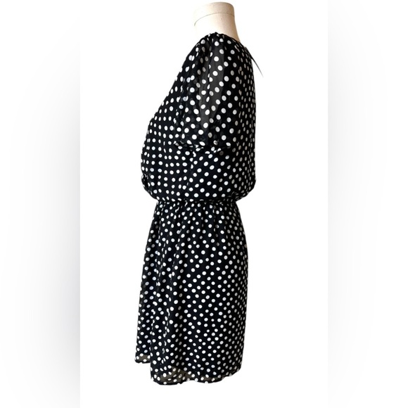 NWT Brixon Ivy Wesley Polka Dot Print Dress, Black and White, Size Medium - Picture 3 of 10